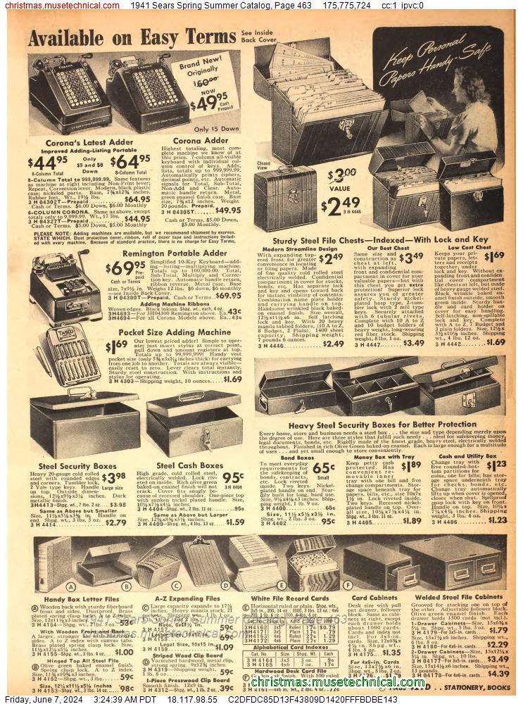 1941 Sears Spring Summer Catalog, Page 463