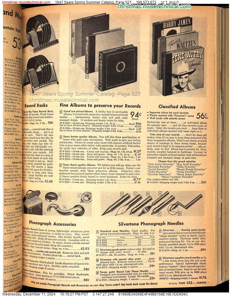 1947 Sears Spring Summer Catalog, Page 527