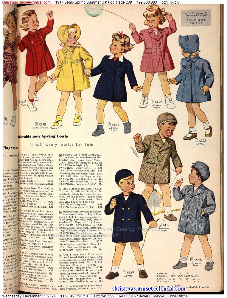 1947 Sears Spring Summer Catalog, Page 239