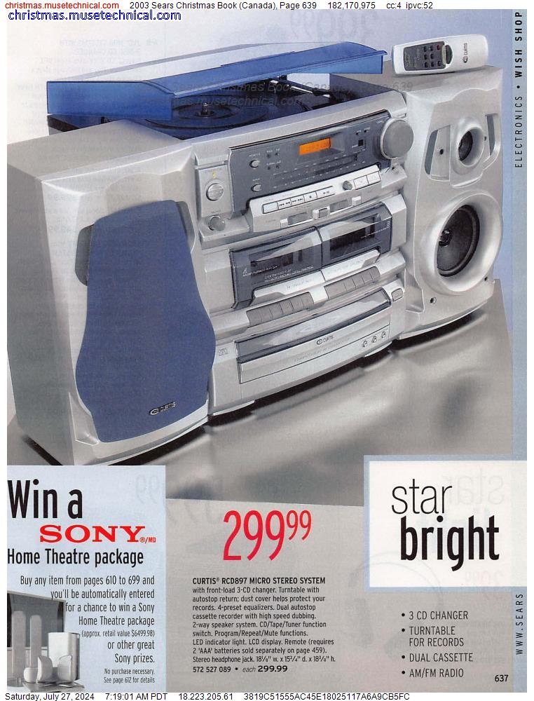2003 Sears Christmas Book (Canada), Page 639