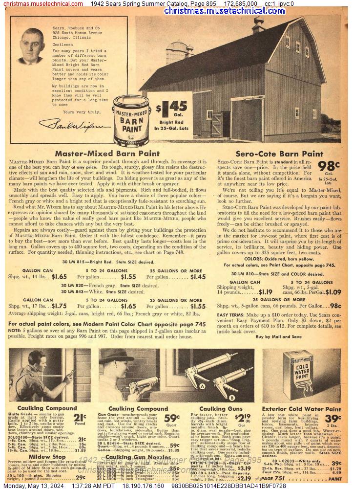 1942 Sears Spring Summer Catalog, Page 895