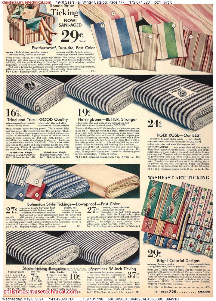 1940 Sears Fall Winter Catalog, Page 777