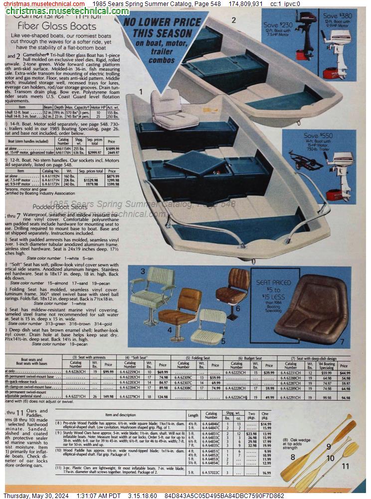 1985 Sears Spring Summer Catalog, Page 548