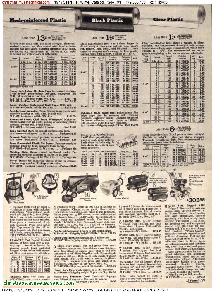 1973 Sears Fall Winter Catalog, Page 791