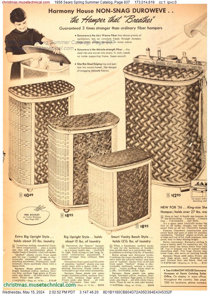 1956 Sears Spring Summer Catalog, Page 937
