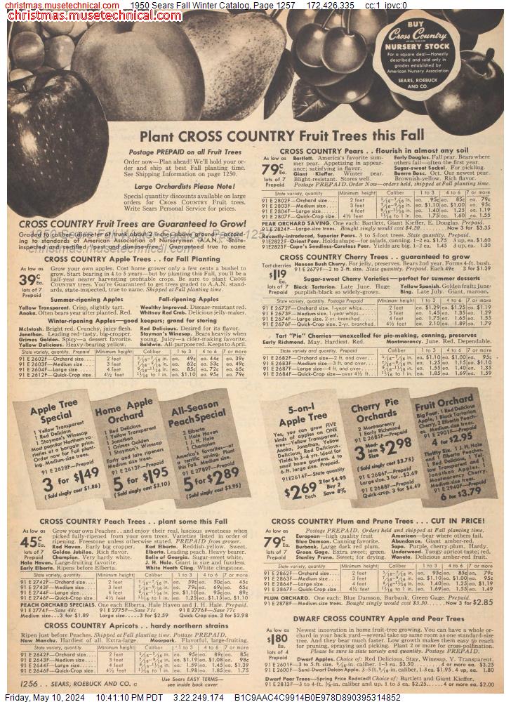 1950 Sears Fall Winter Catalog, Page 1257