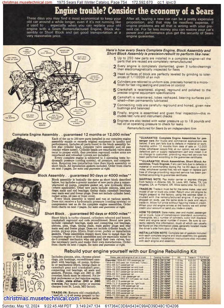 1975 Sears Fall Winter Catalog, Page 754
