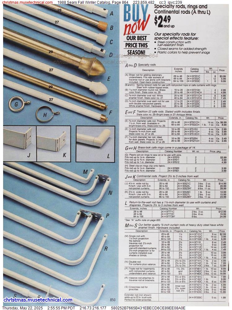 1988 Sears Fall Winter Catalog, Page 864