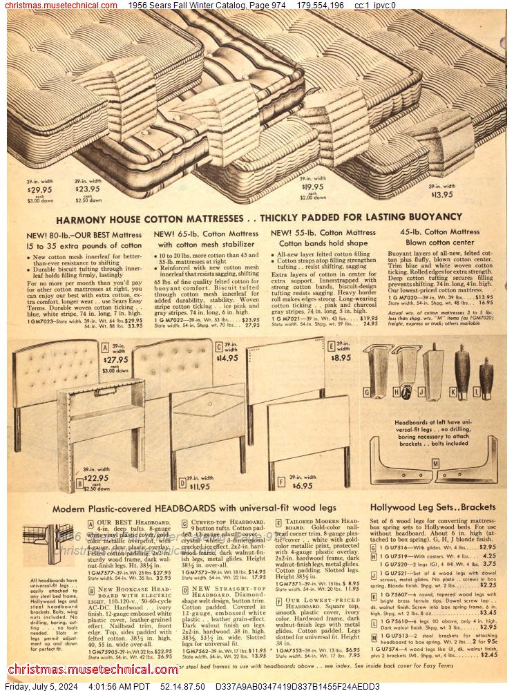 1956 Sears Fall Winter Catalog, Page 974