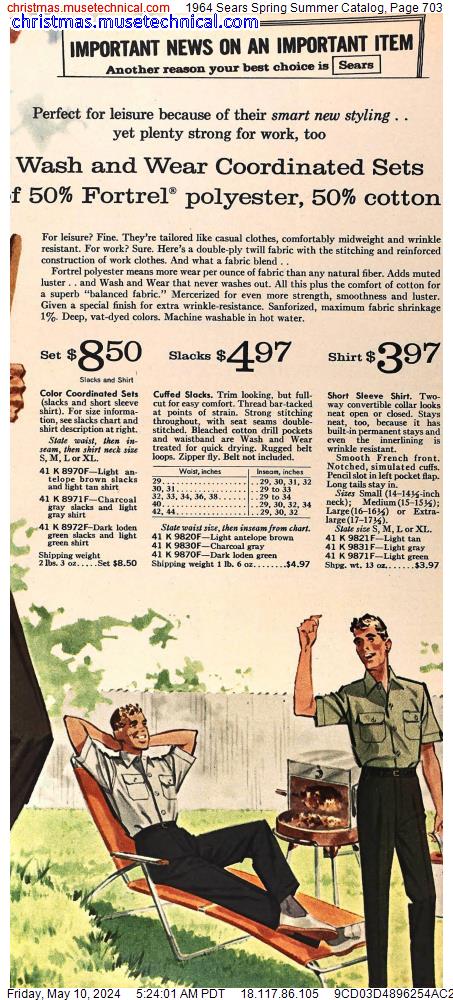 1964 Sears Spring Summer Catalog, Page 703