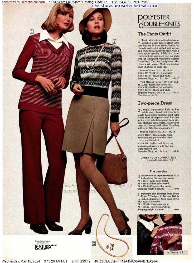 1974 Sears Fall Winter Catalog, Page 77