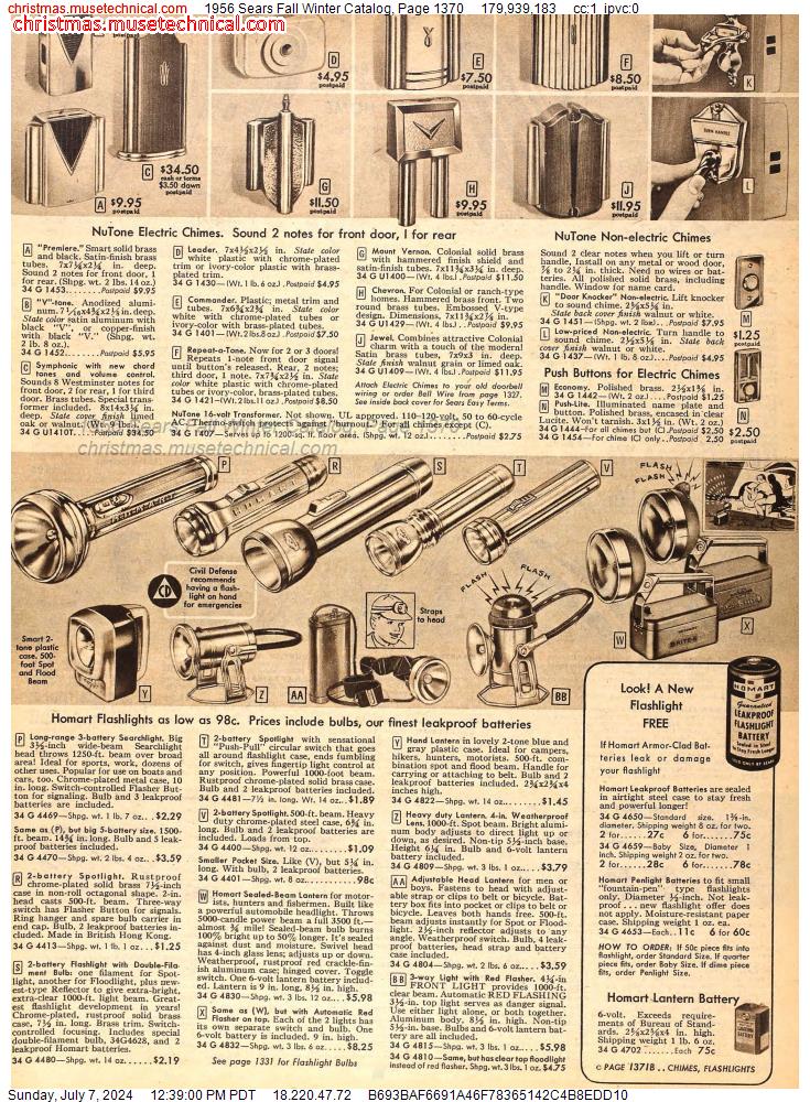 1956 Sears Fall Winter Catalog, Page 1370