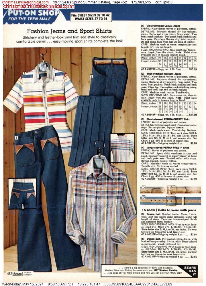 1977 Sears Spring Summer Catalog, Page 452