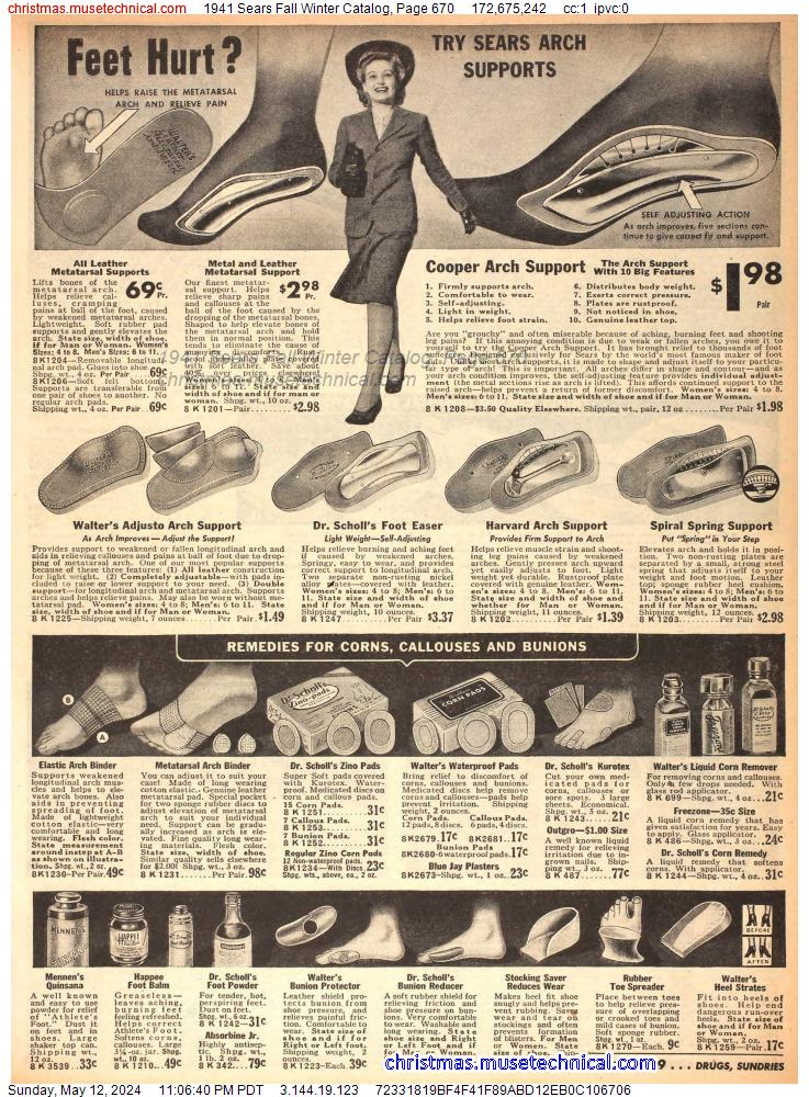 1941 Sears Fall Winter Catalog, Page 670