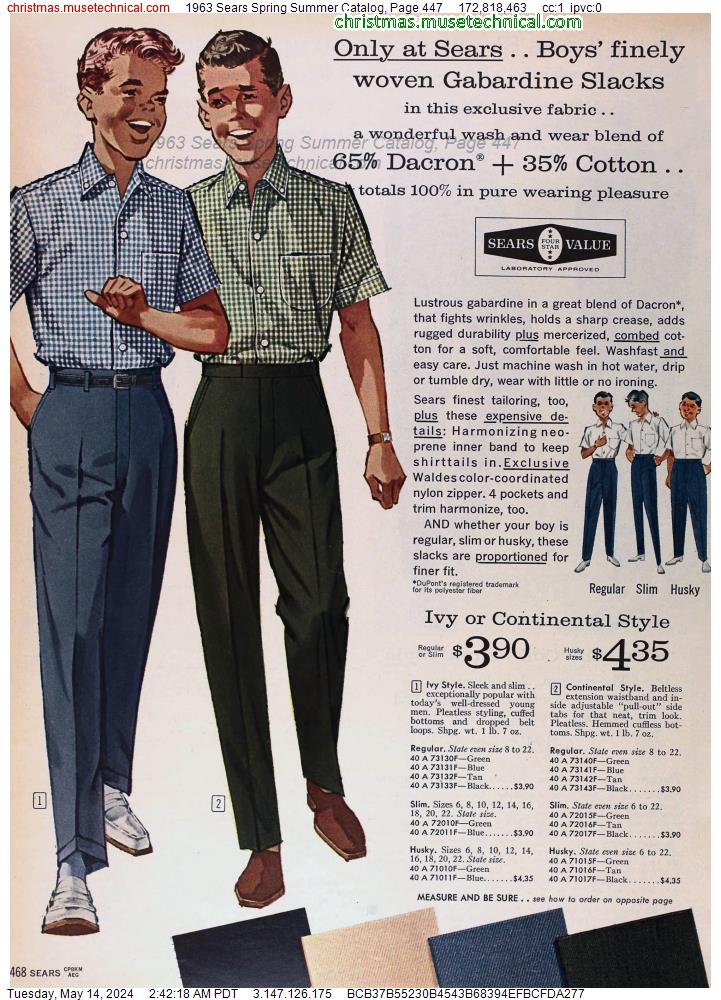 1963 Sears Spring Summer Catalog, Page 447