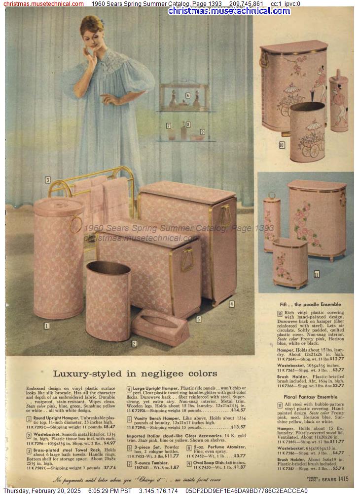 1960 Sears Spring Summer Catalog, Page 1393