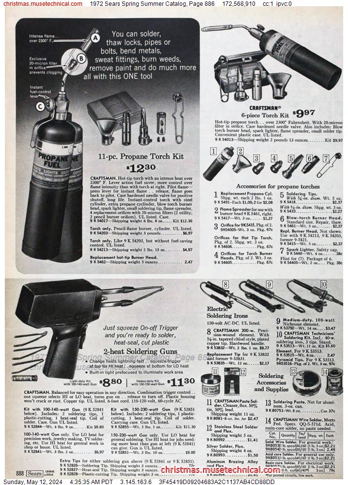 1972 Sears Spring Summer Catalog, Page 886
