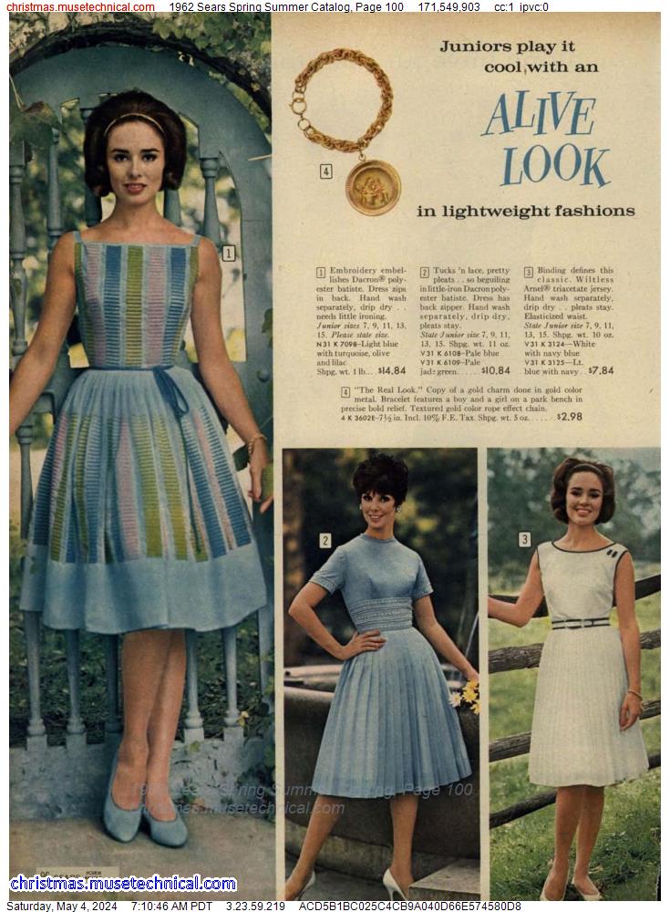 1962 Sears Spring Summer Catalog, Page 100