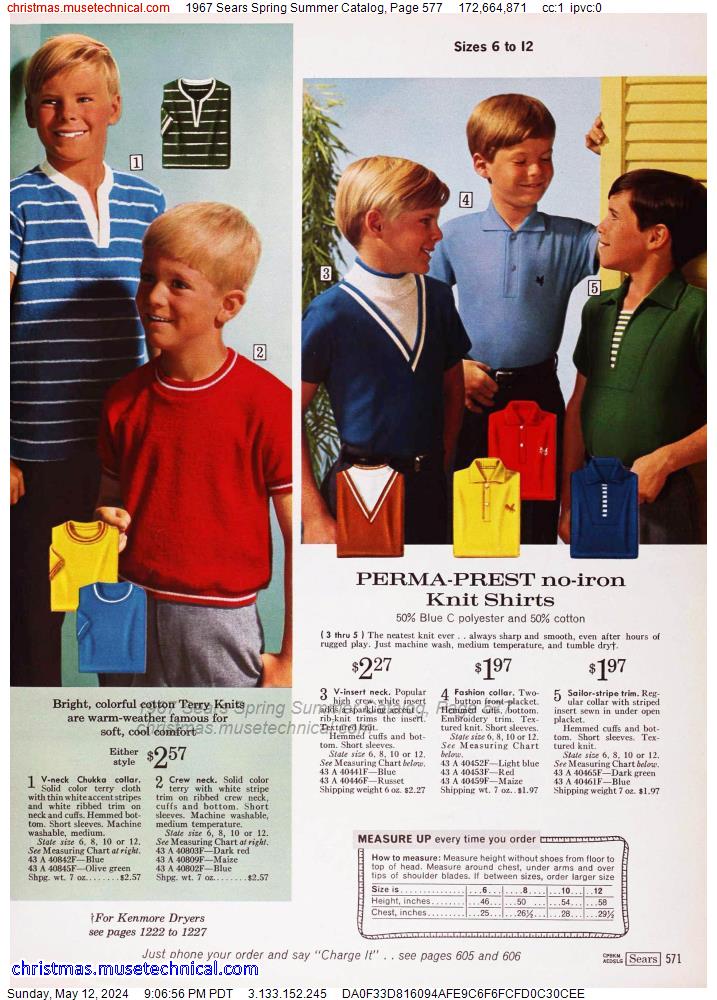 1967 Sears Spring Summer Catalog, Page 577