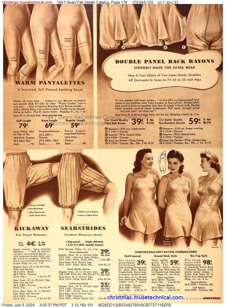 1941 Sears Fall Winter Catalog, Page 176