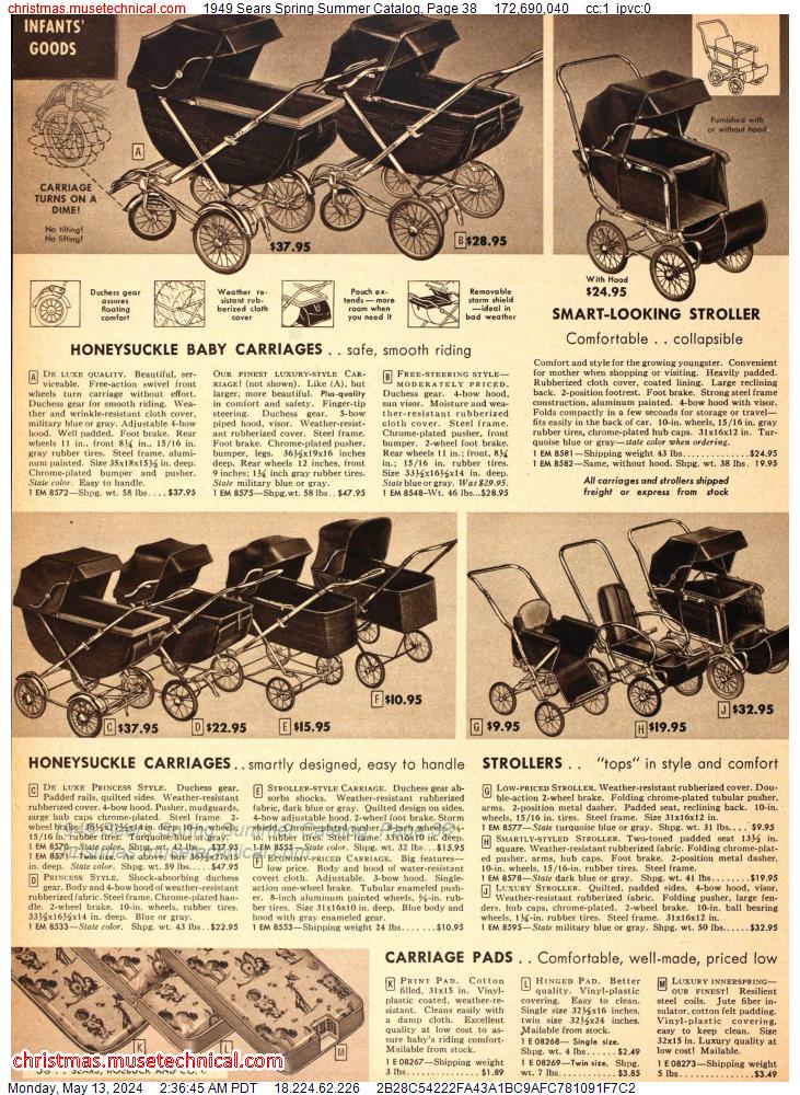 1949 Sears Spring Summer Catalog, Page 38