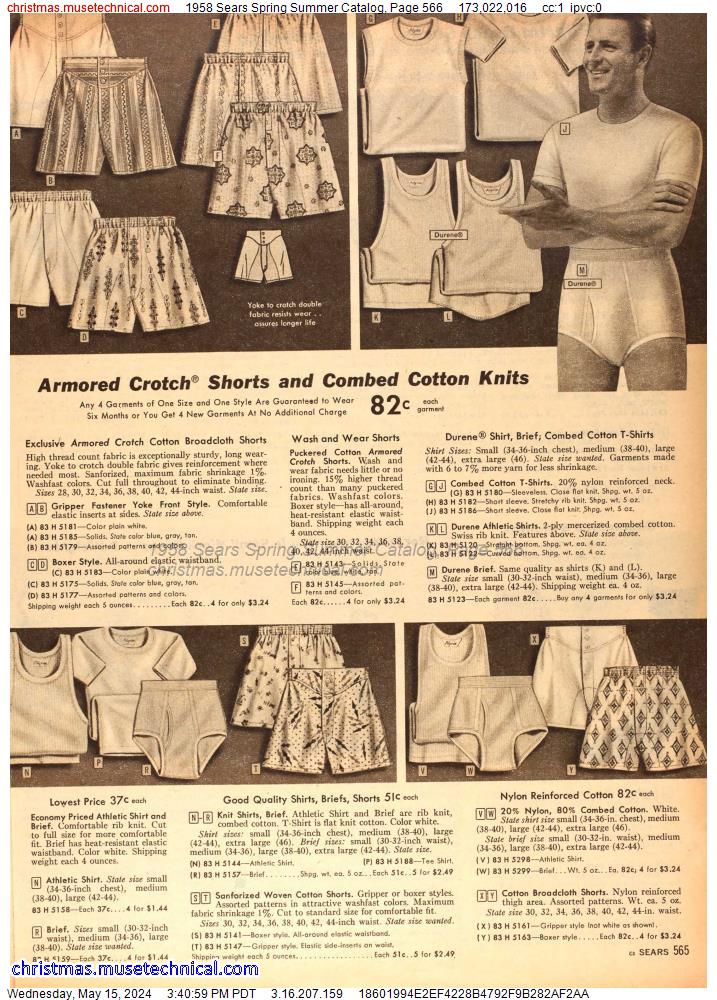 1958 Sears Spring Summer Catalog, Page 566
