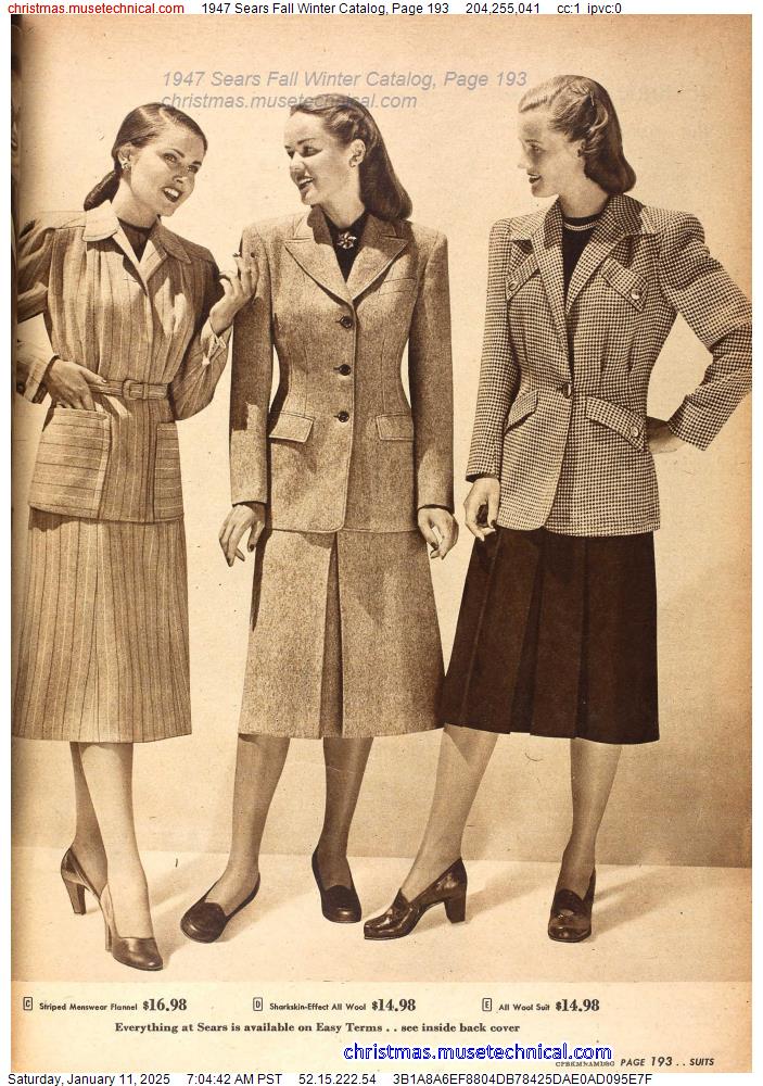 1947 Sears Fall Winter Catalog, Page 193