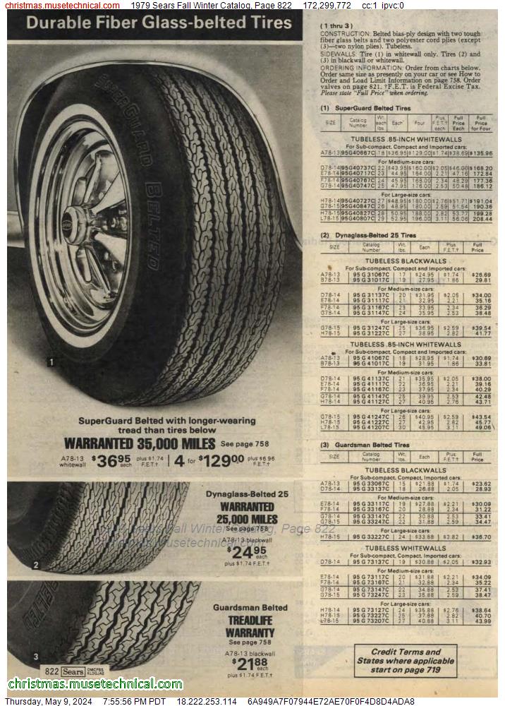 1979 Sears Fall Winter Catalog, Page 822