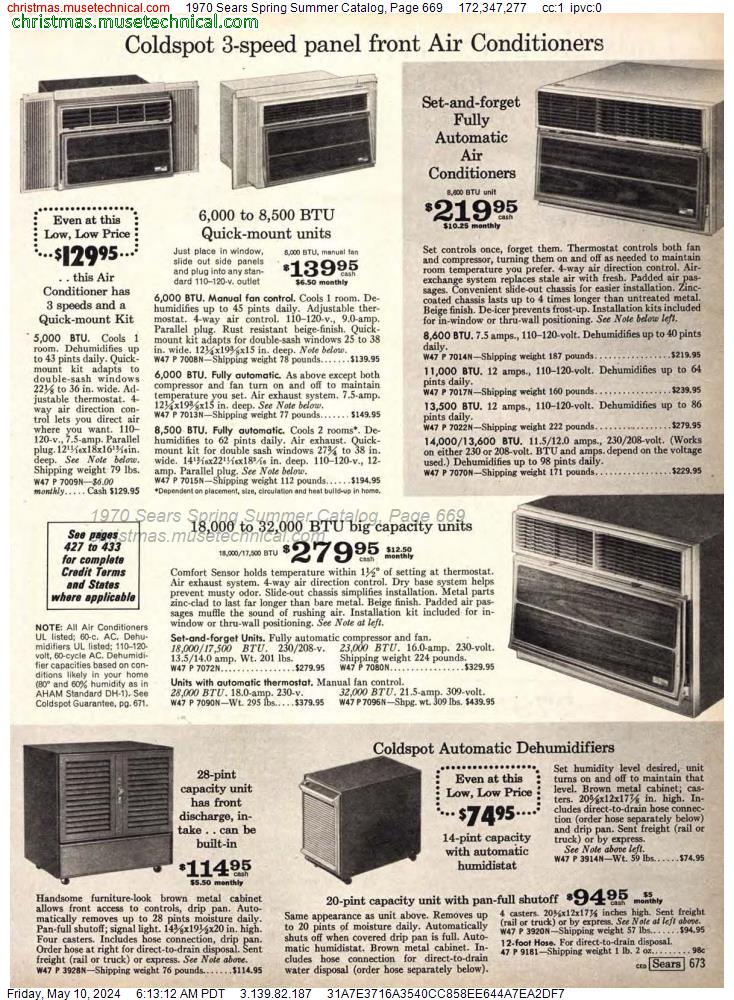 1970 Sears Spring Summer Catalog, Page 669