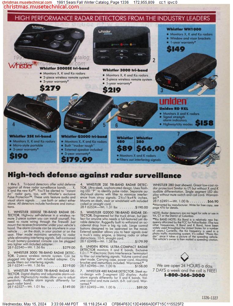 1991 Sears Fall Winter Catalog, Page 1336