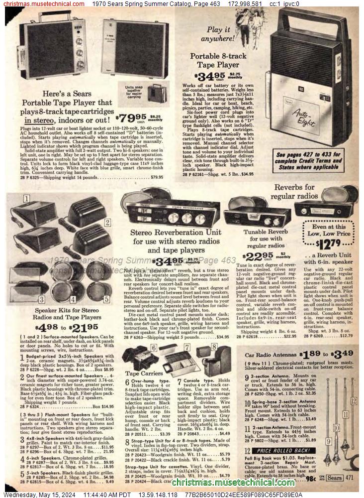 1970 Sears Spring Summer Catalog, Page 463