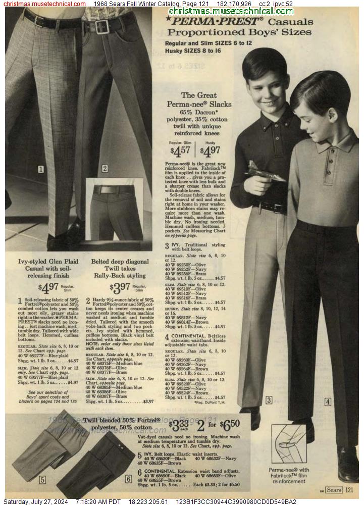 1968 Sears Fall Winter Catalog, Page 121
