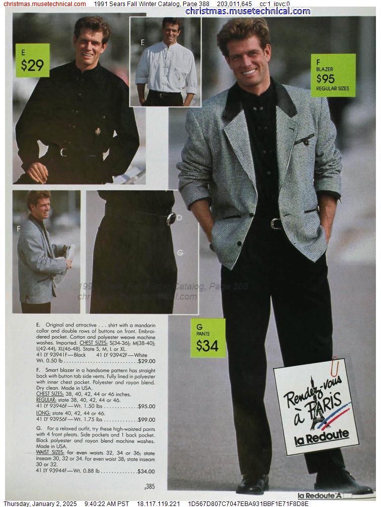 1991 Sears Fall Winter Catalog, Page 388