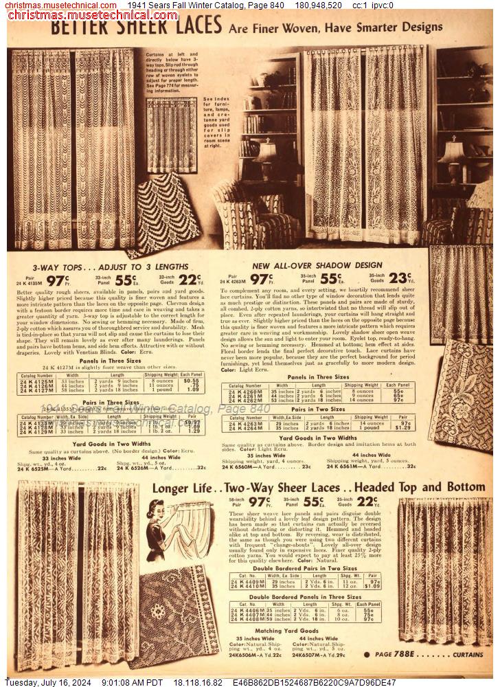 1941 Sears Fall Winter Catalog, Page 840
