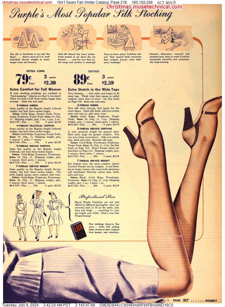 1941 Sears Fall Winter Catalog, Page 216