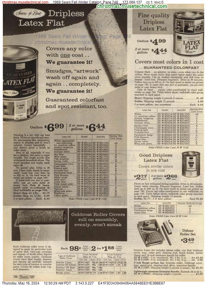 1968 Sears Fall Winter Catalog, Page 746