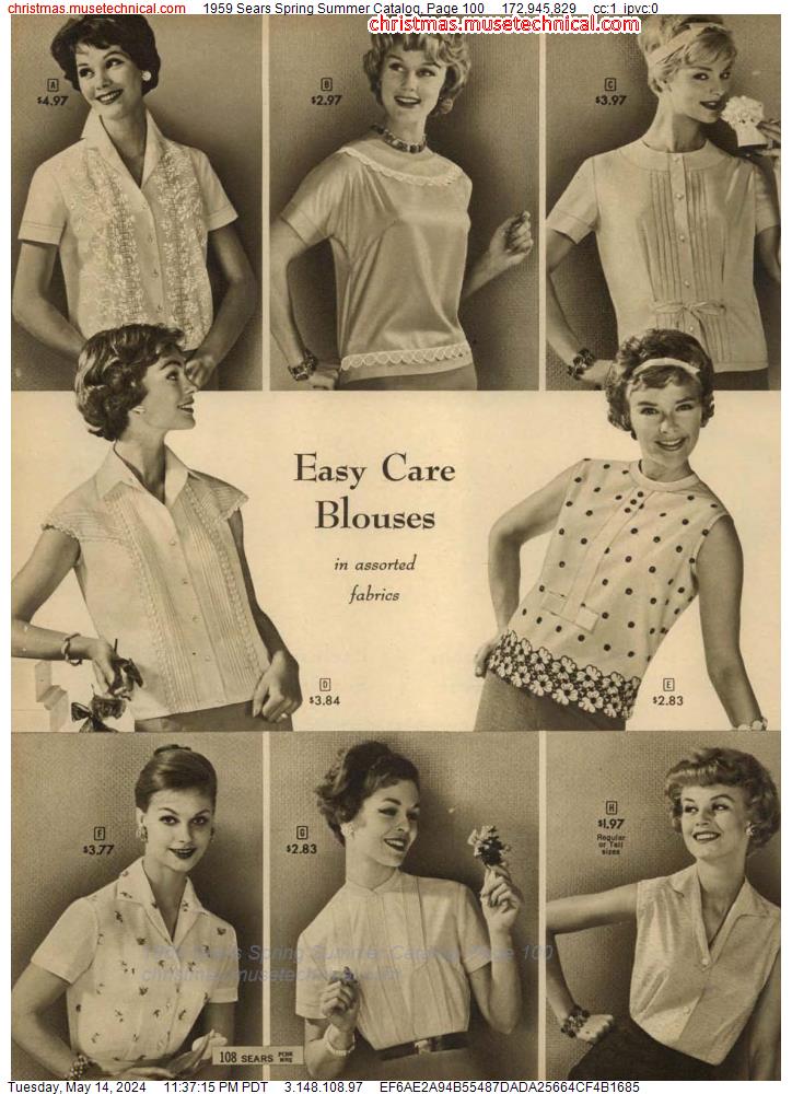 1959 Sears Spring Summer Catalog, Page 100