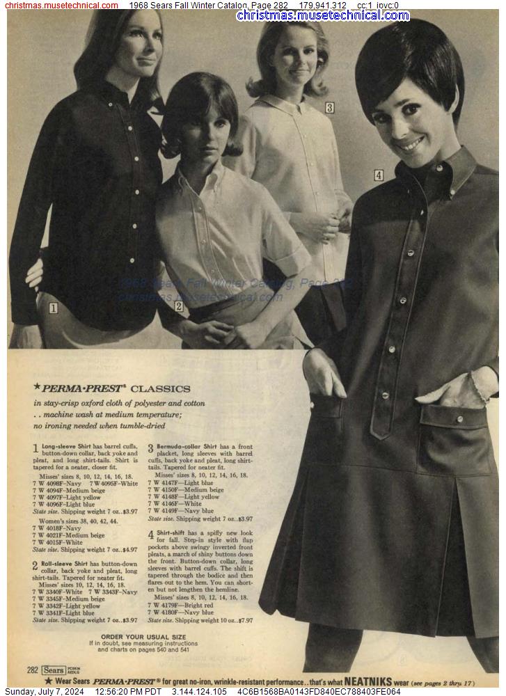 1968 Sears Fall Winter Catalog, Page 282
