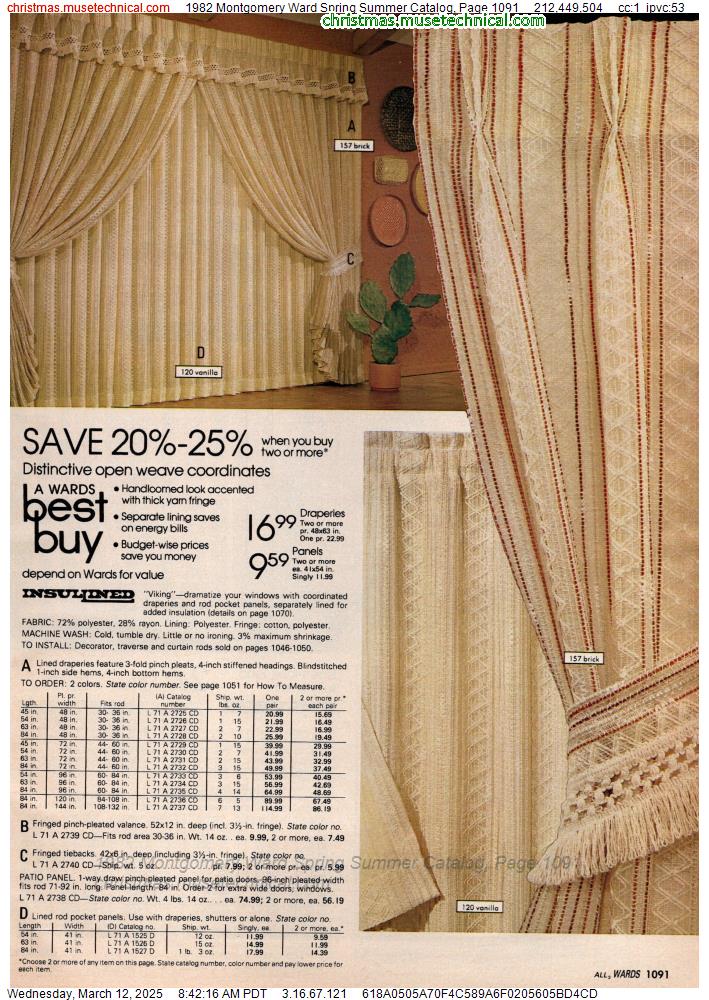 1982 Montgomery Ward Spring Summer Catalog, Page 1091