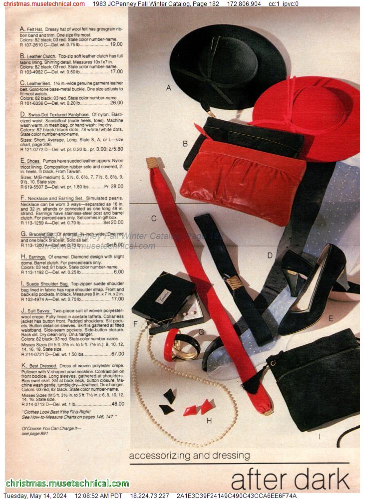 1983 JCPenney Fall Winter Catalog, Page 182