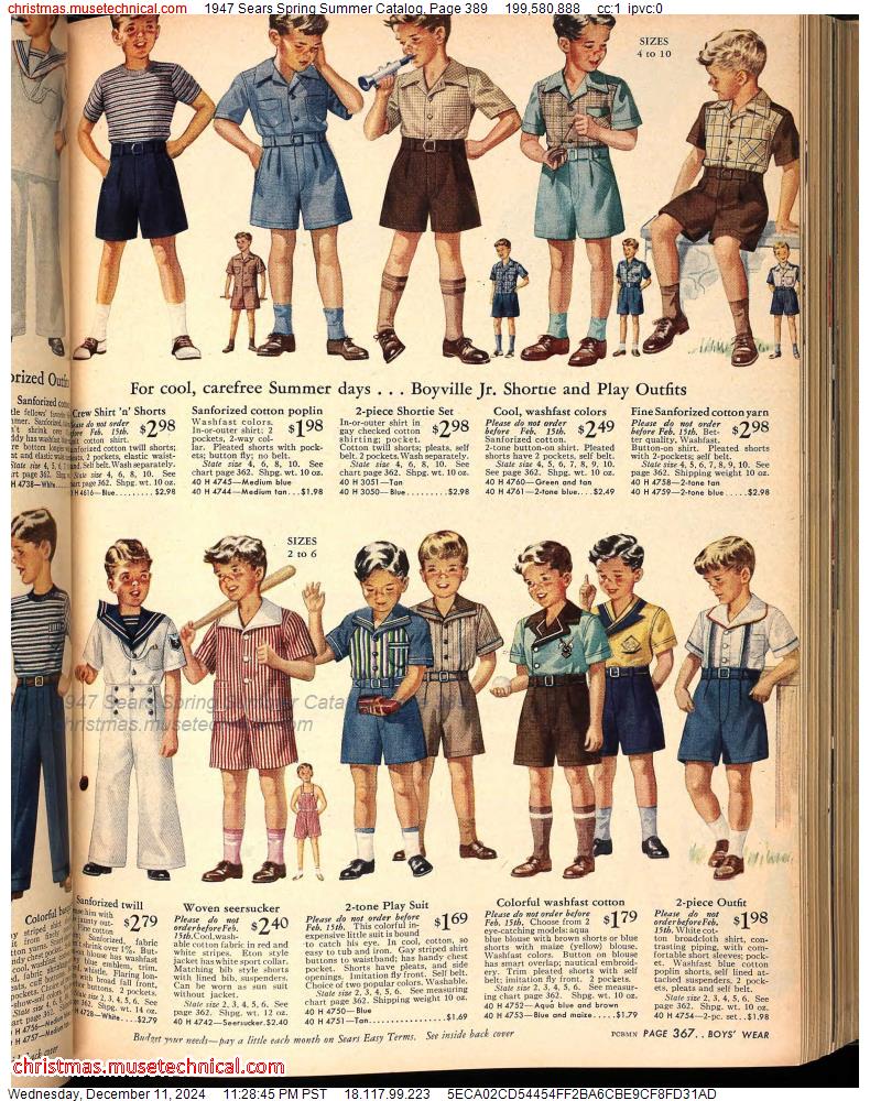 1947 Sears Spring Summer Catalog, Page 389