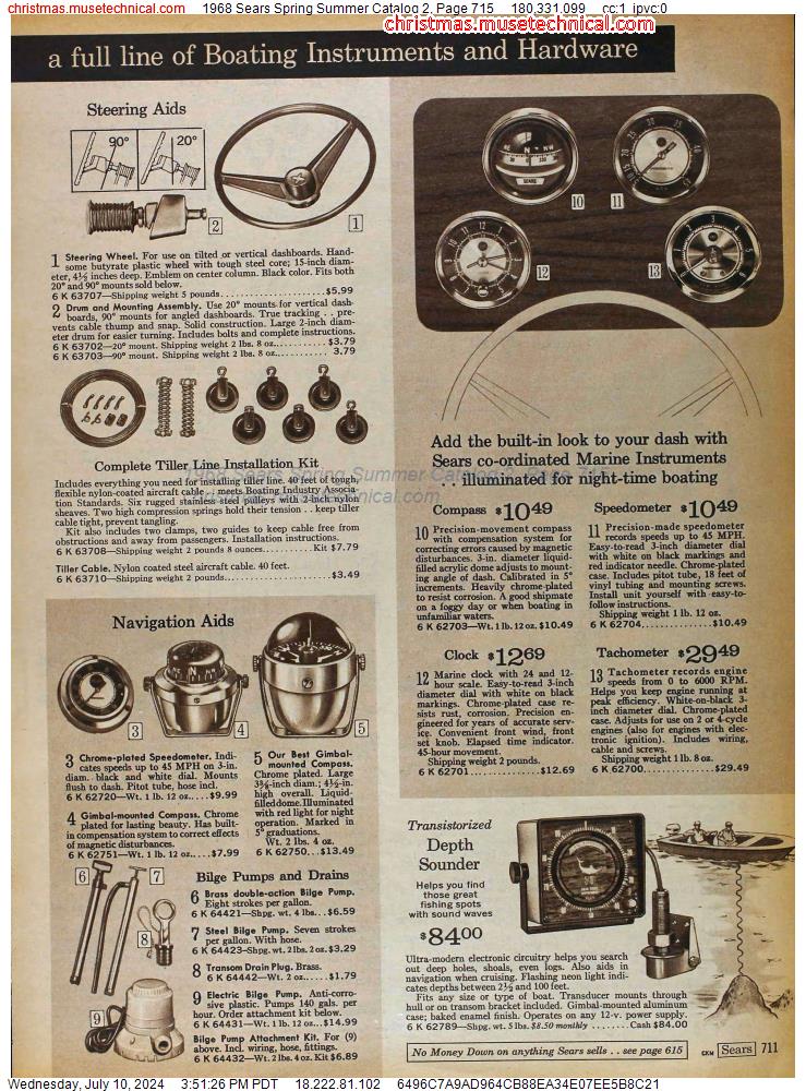 1968 Sears Spring Summer Catalog 2, Page 715