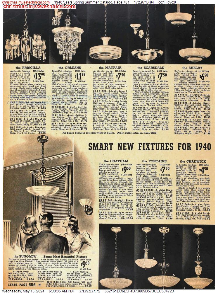 1940 Sears Spring Summer Catalog, Page 781
