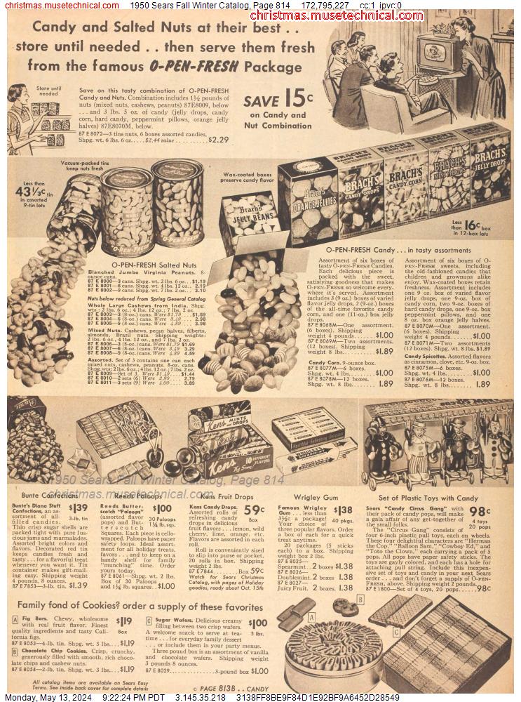 1950 Sears Fall Winter Catalog, Page 814