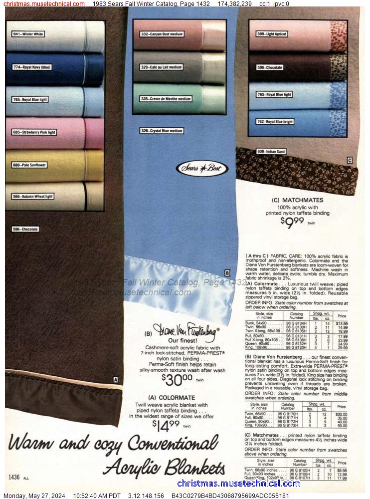 1983 Sears Fall Winter Catalog, Page 1432