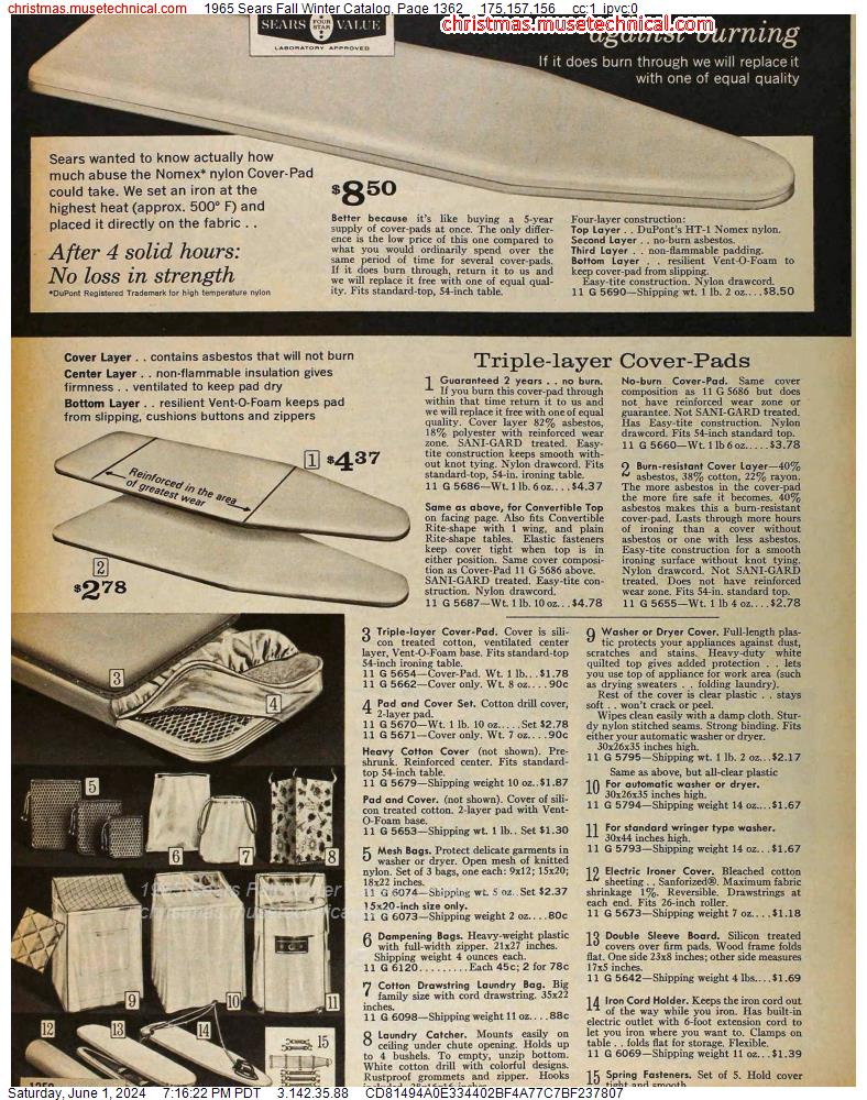 1965 Sears Fall Winter Catalog, Page 1362