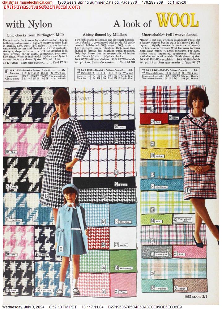 1966 Sears Spring Summer Catalog, Page 370