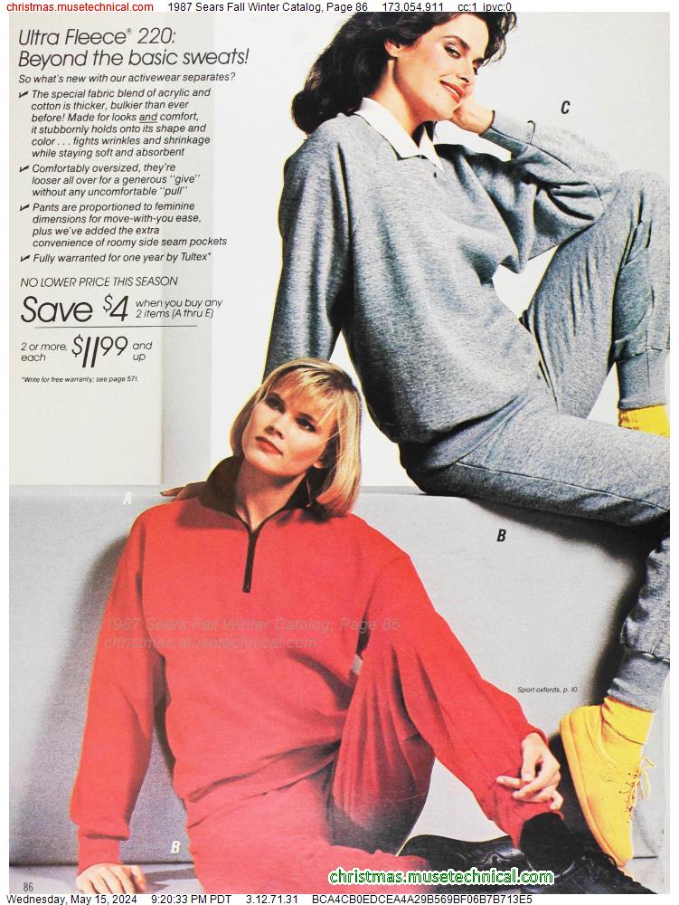 1987 Sears Fall Winter Catalog, Page 86