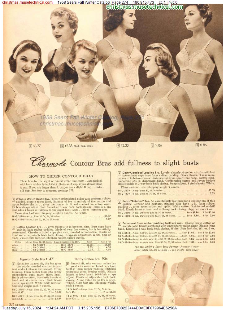 1958 Sears Fall Winter Catalog, Page 274
