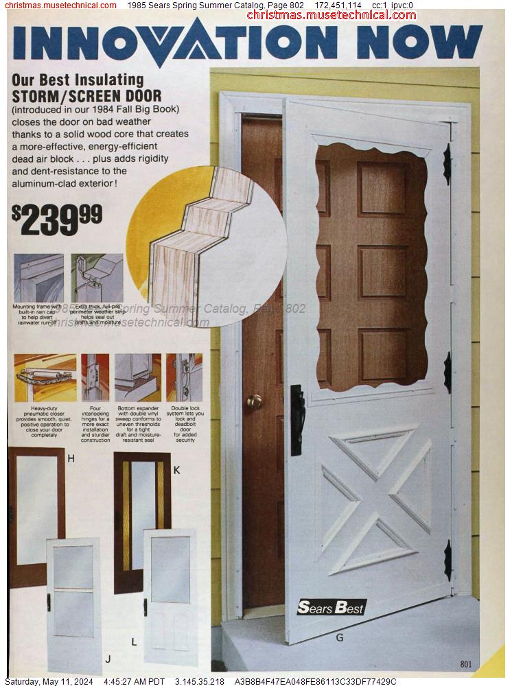 1985 Sears Spring Summer Catalog, Page 802